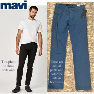 MAVI JOHNNY SATEEN TWILL BLUE CHINO